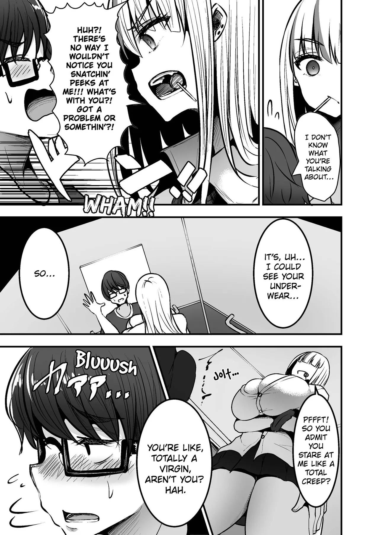 Toshokan de Benkyou Shiteitara Itsumo Kuru Gal JK ni... | While Studying in the Library, the High School Gal That Always Shows Up... page 9 full