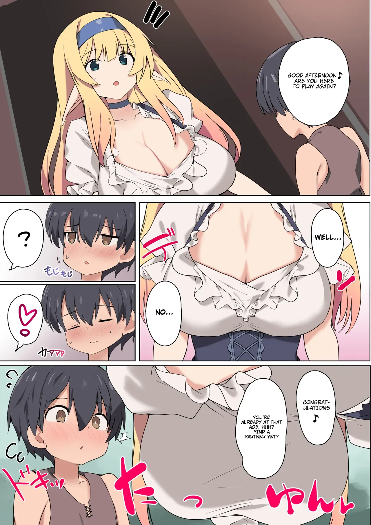 Seiyoku ni Rikai no Aru Elf no Onee-san ga Doutei ni Moku o Oroshite Kuremashita | How a Kind and Experienced Elf Onee-san Took my Virginity page 4 full