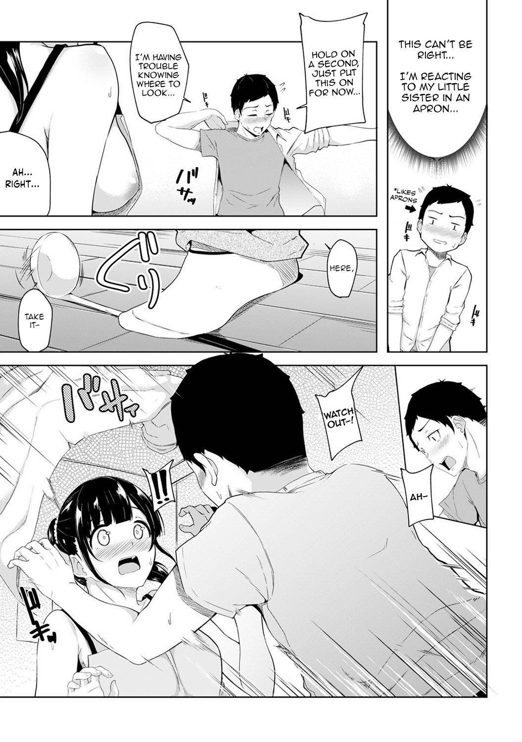 Asa Okitara Imouto ga Hadaka Apron Sugata datta node Hamete Mita | I Woke Up to my Naked Apron Sister and Tried Fucking Her Ch. 1-17 page 6 full