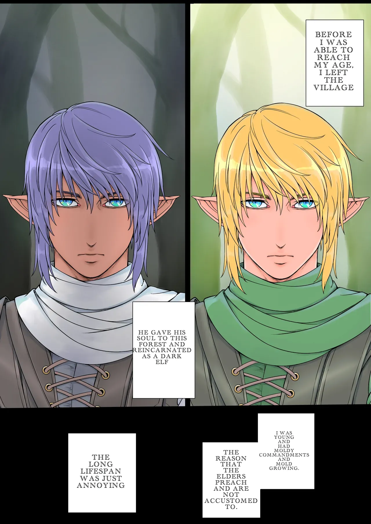 Dark Elf falls into feminine pleasure in the nearby forest. page 7 full