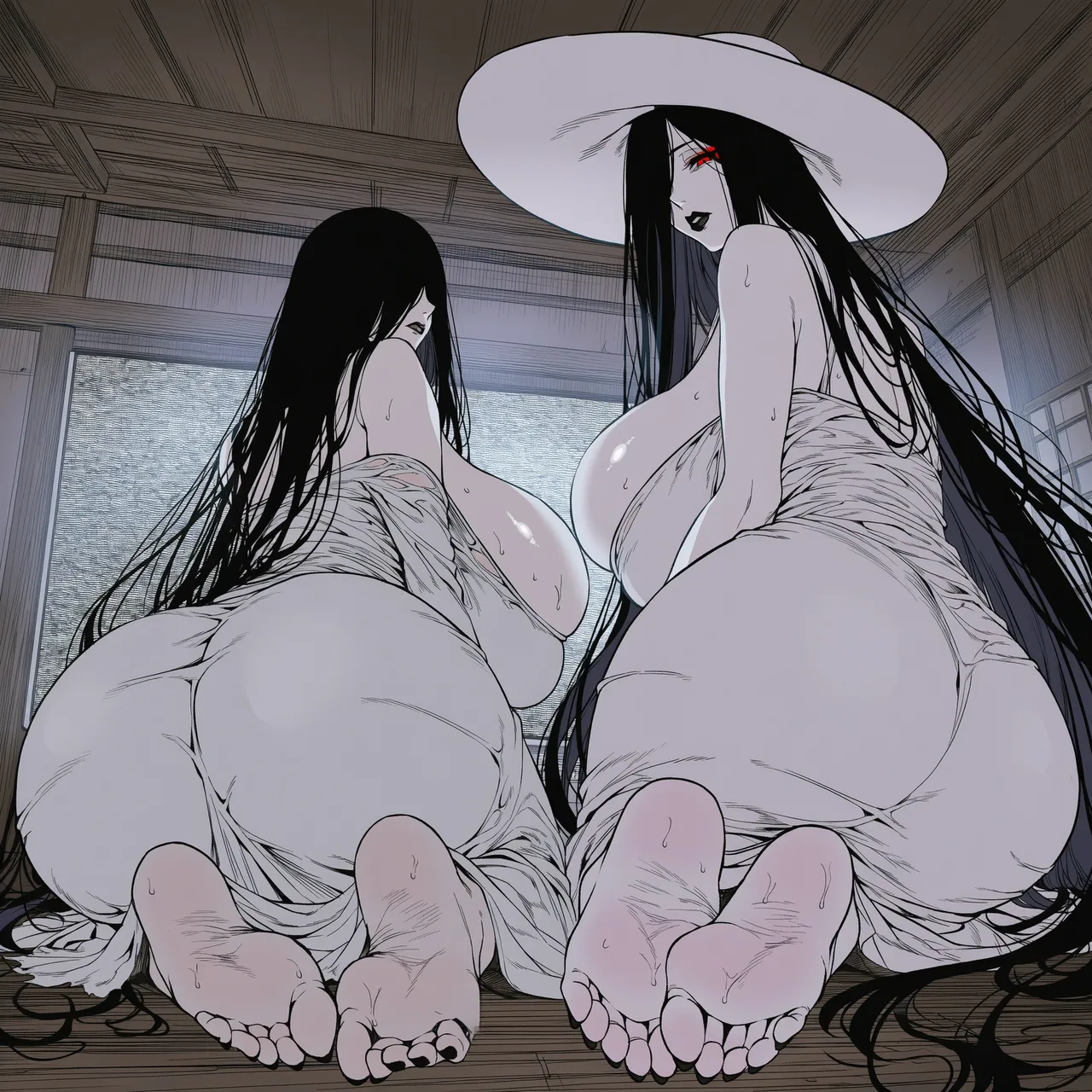 xXxBATxXx IMILF Hasshaku-sama & Sadako page 3 full