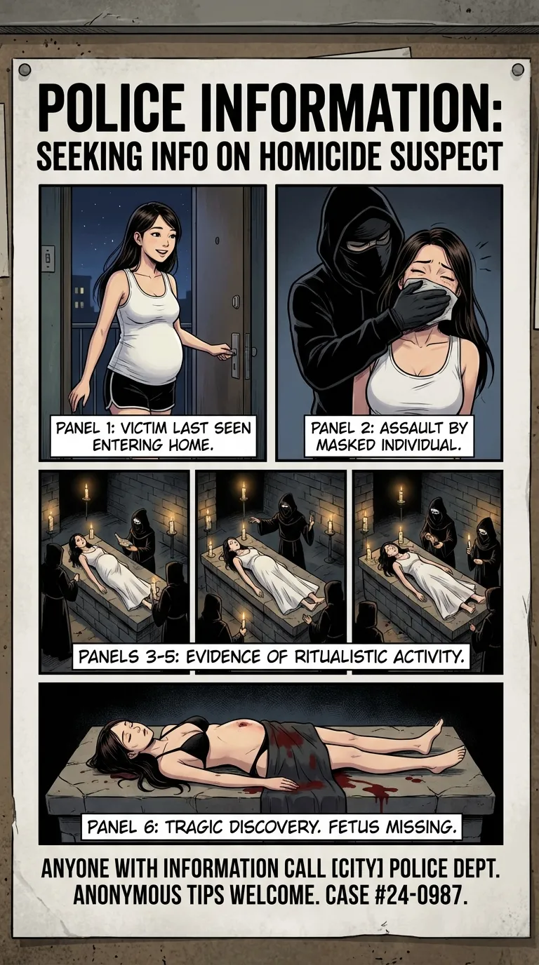 Crime Info Poster #2:  Ritual Sacrifice of Pregnant Victim page 2 full