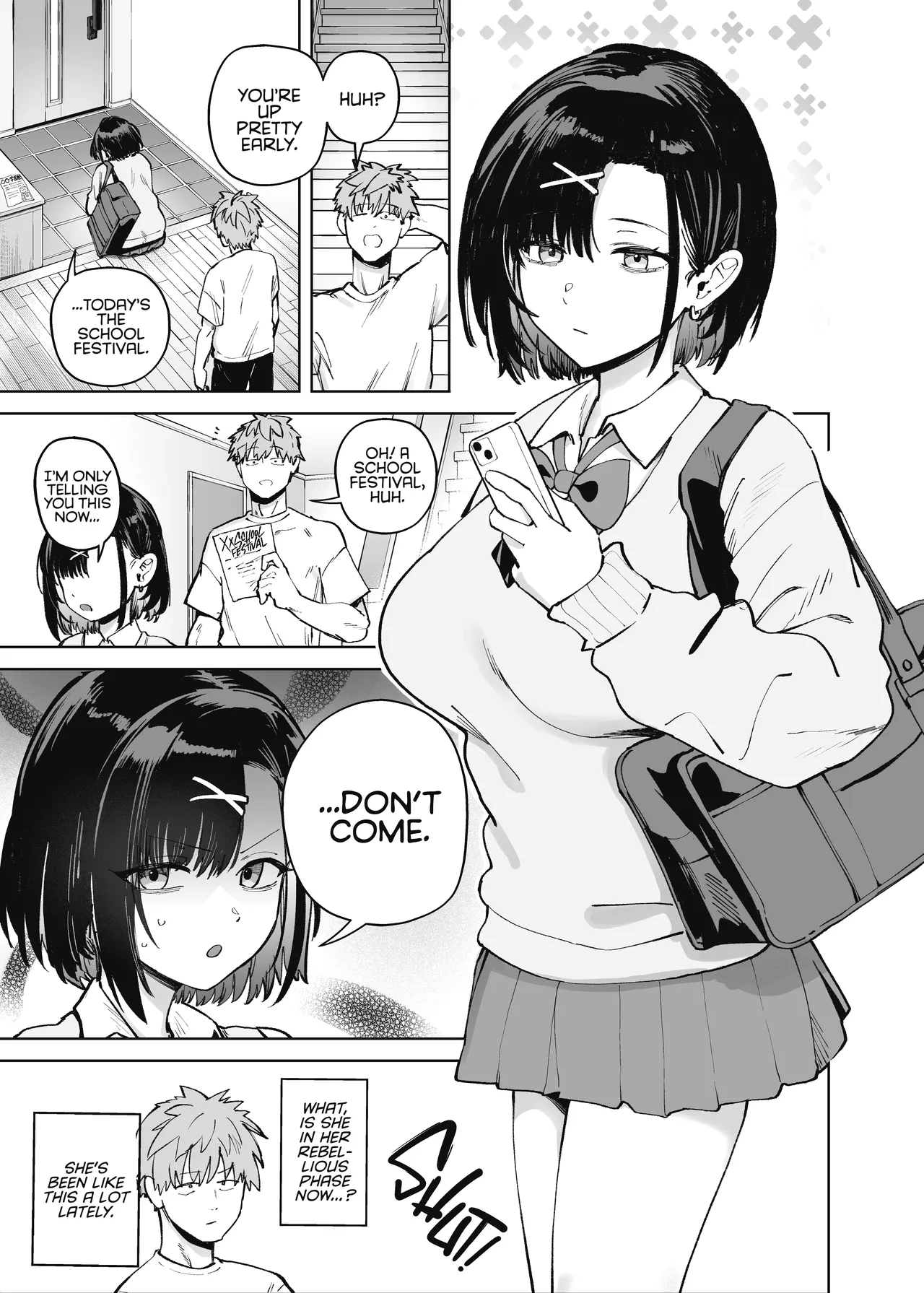 2-nen C-gumi Gakuen Oppabu no Cast ni Imouto ga Ita | My Little Sister Was a Hostess at Class 2-C's School Festival Boobs Bar page 3 full