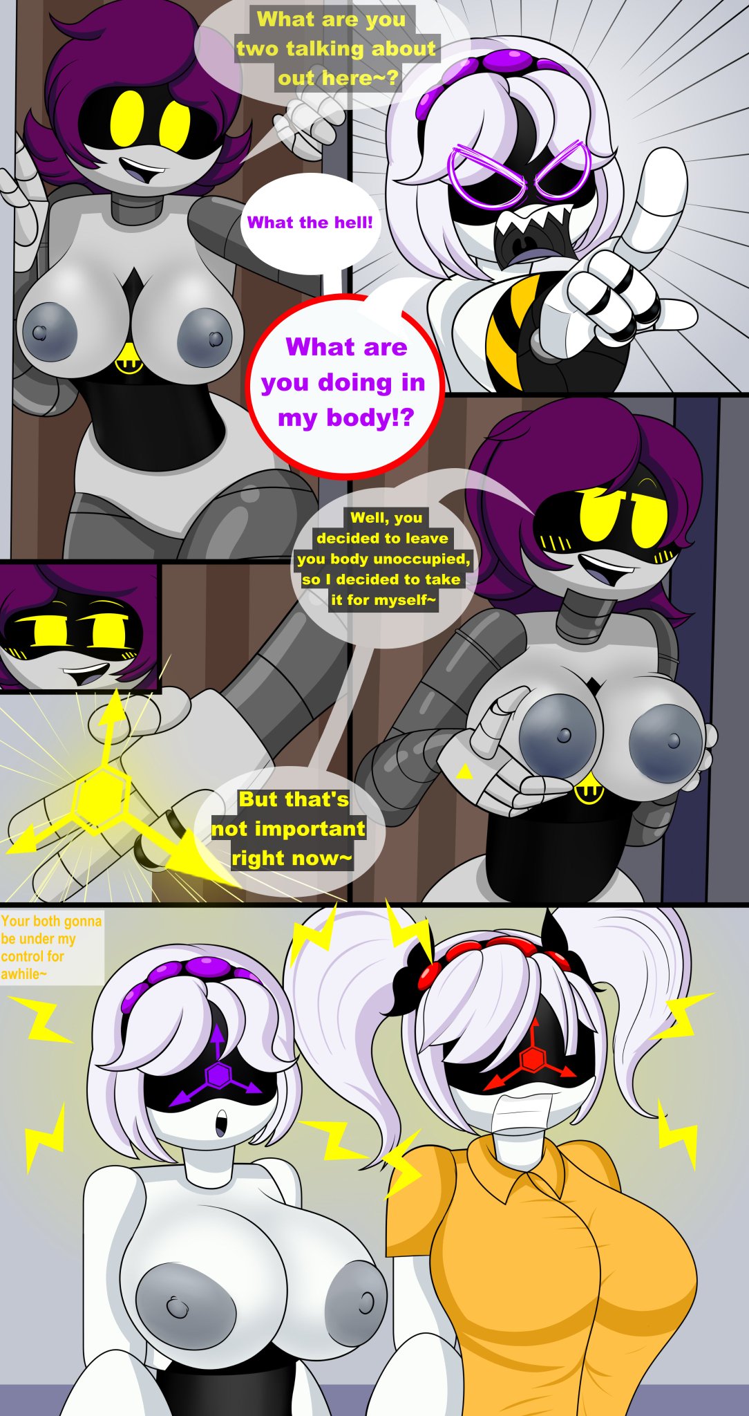 Murder Drones Possessing Comic page 8 full