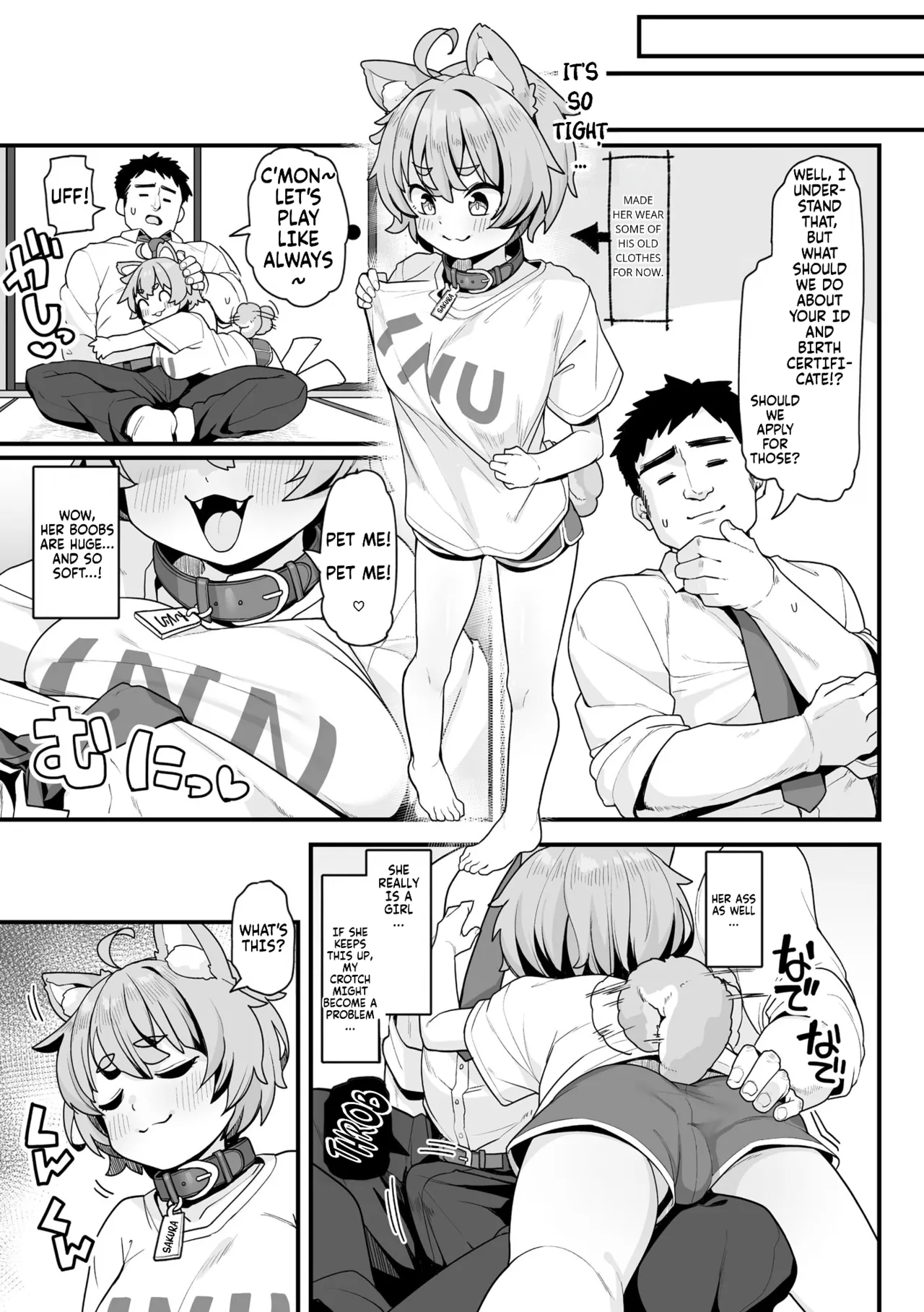 Sakura to Asobo! 〜Chitcha Kawaii Joshi ni Henshin Shita Aiken to WanWan Koubi Therapy〜  | Play with Sakura! 〜Wuff Wuff Fuck-Therapy with my pet dog that turned into a cute, petite girl〜 page 8 full