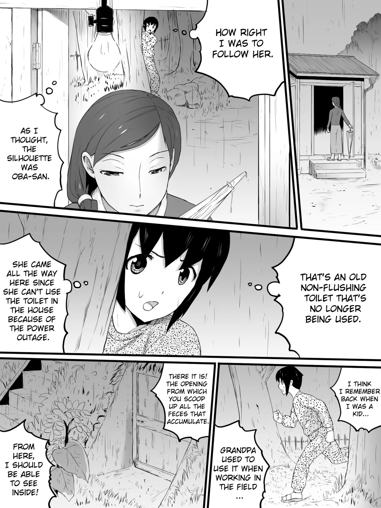 Oba-san no Toile o Shita kara Nozoku page 5 full