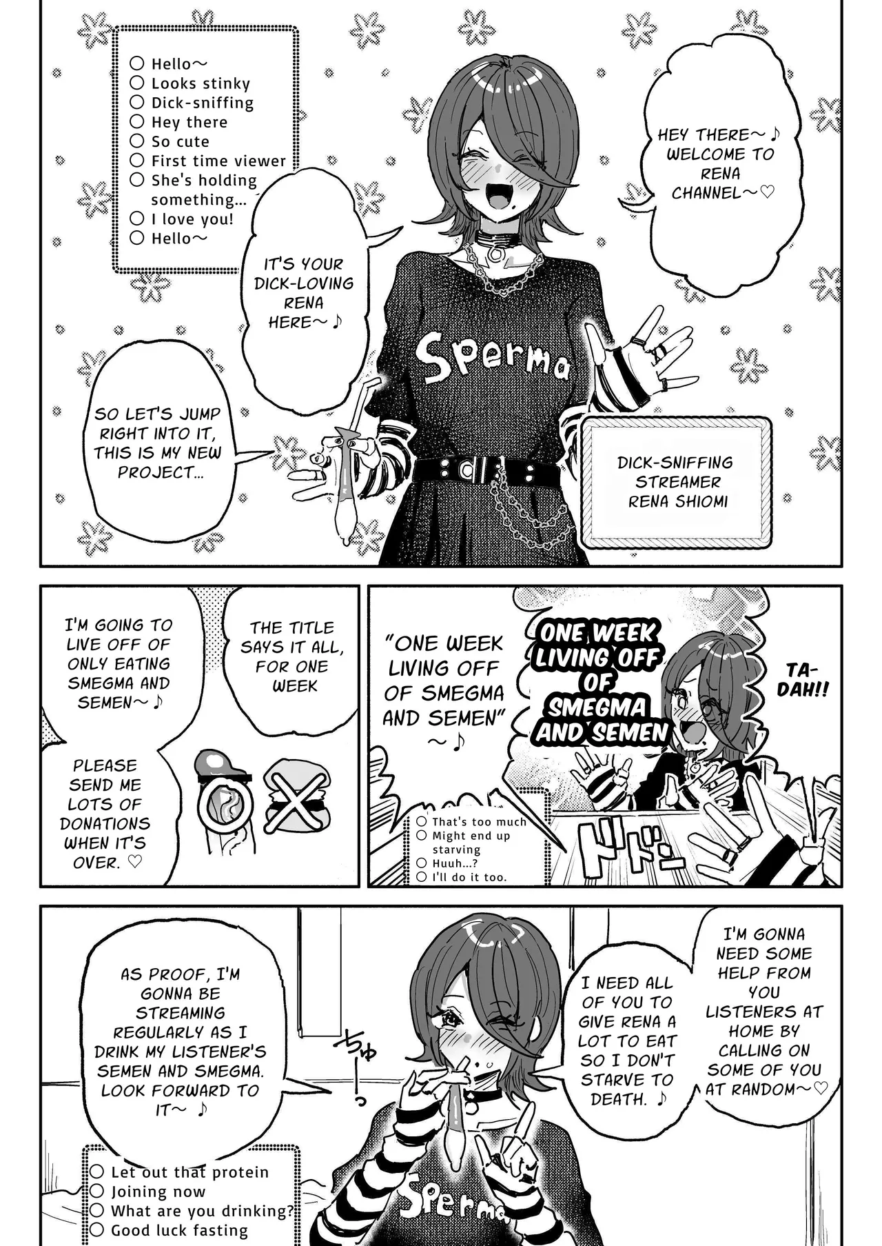 Chin Kagi Kei Haishinsha Isshuukan Chinkasu Zamen Seikatsu | Dick Sniffin' Tuber's 1 Week Smegma Ridden Cumlife page 3 full