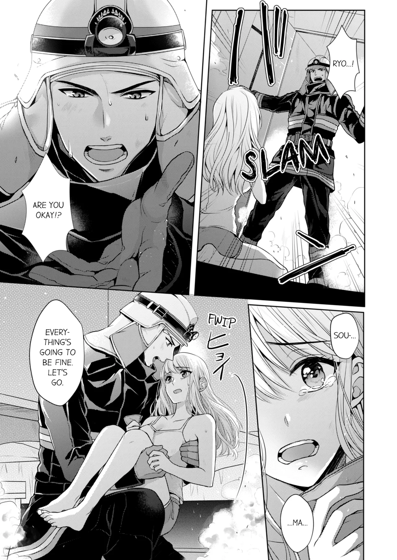 Yubisaki Kara Honki no Netsujō ～ Chara Otoko Shōbōshi wa Massuguna me de Watashi o Daita ～ | Fire in His Fingertips Vol. 1-19 page 9 full