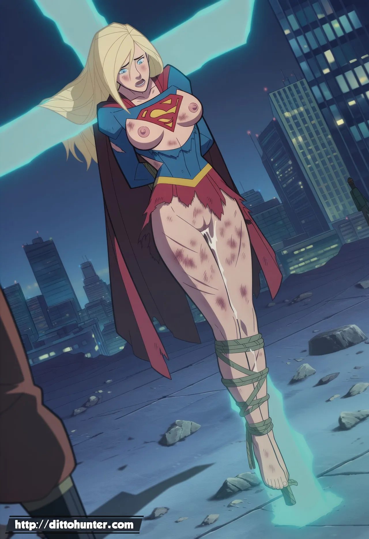 Supergirl  Monster Horde Overwhelms Her Holes page 1 full