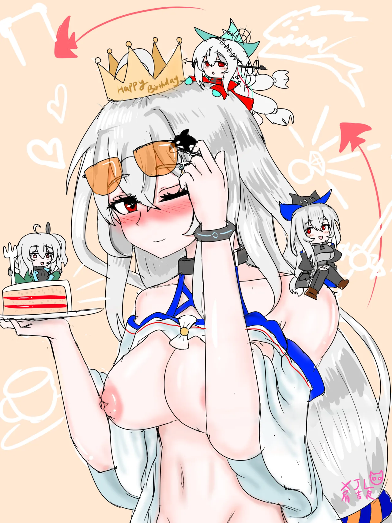 （明日方舟）（屑吉良著）爱如潮涌——斯卡蒂の生日纪念作 page 2 full