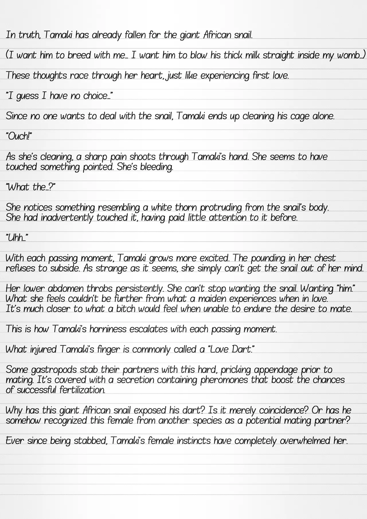 Misuke's Short Stories 28 - Tamaki & African Snail page 3 full