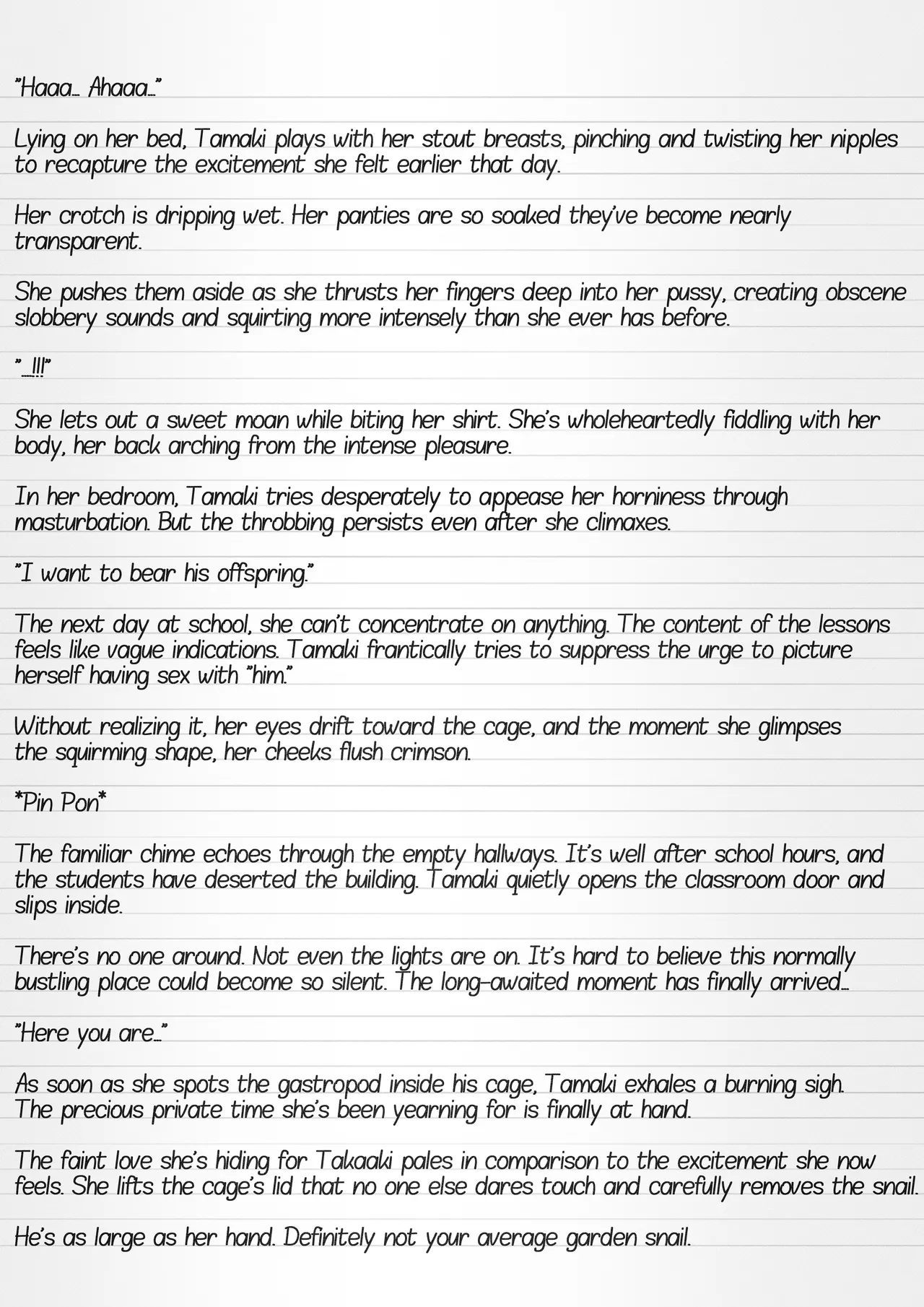 Misuke's Short Stories 28 - Tamaki & African Snail page 4 full