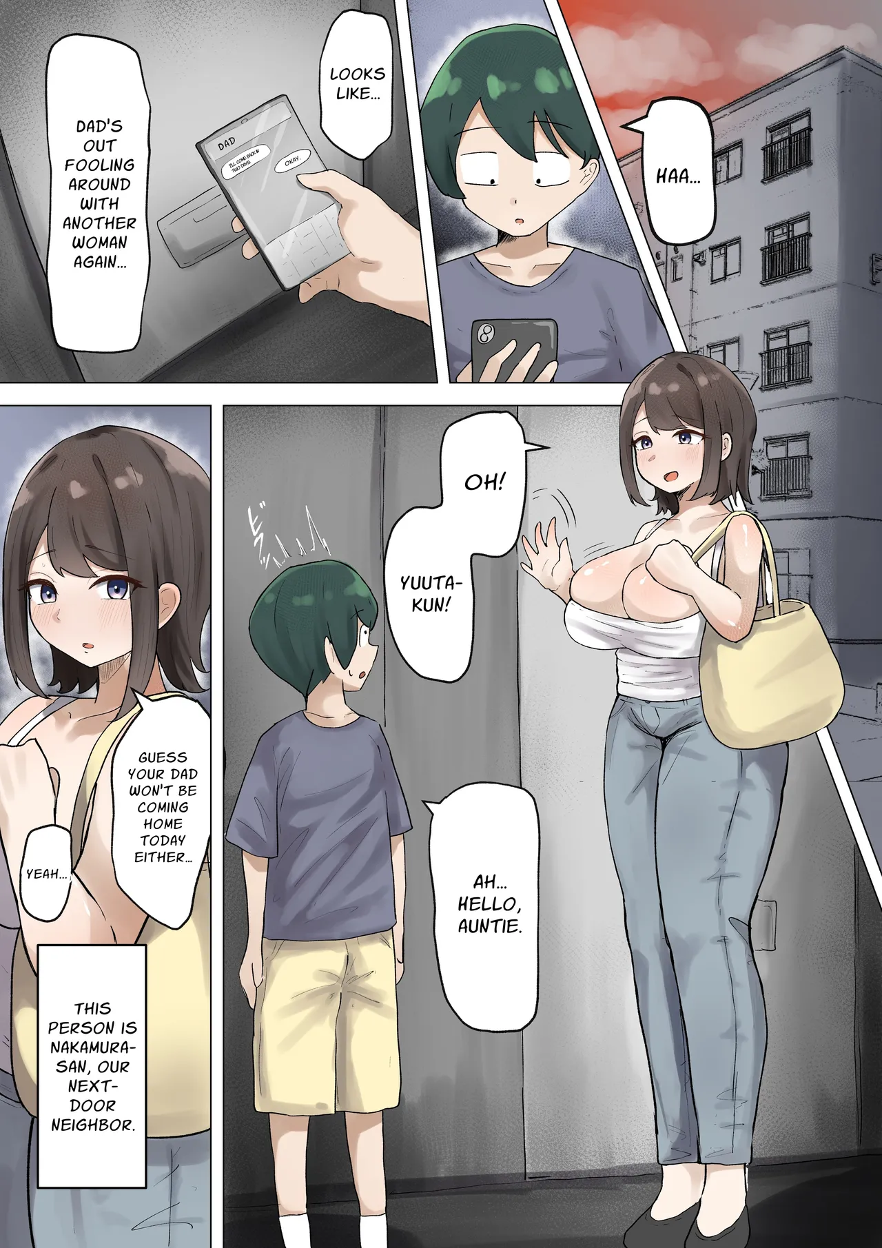 Boku ga Shitatte Ita Tonari no Oba-san wa Tada no Hentai Dosukebe Oba-san Deshita | The Lady I Adored Next Door Turned Out To Be A Slutty Pervert page 2 full