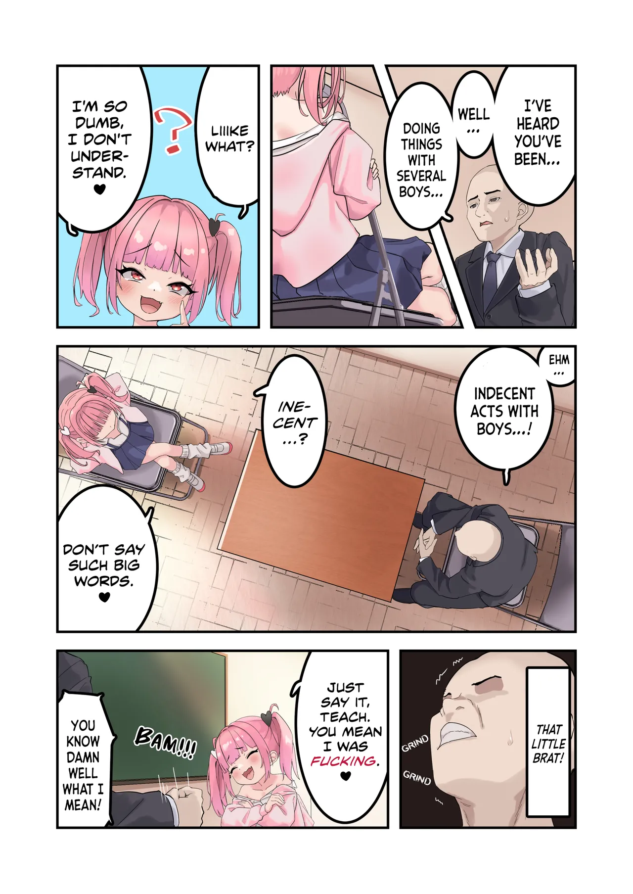 Kodopan Mesugaki wa Do-M Kyoushi o Wakarasetai | A Bratty Girl in Kiddy Panties Wants to Correct Her Masochist Teacher page 4 full