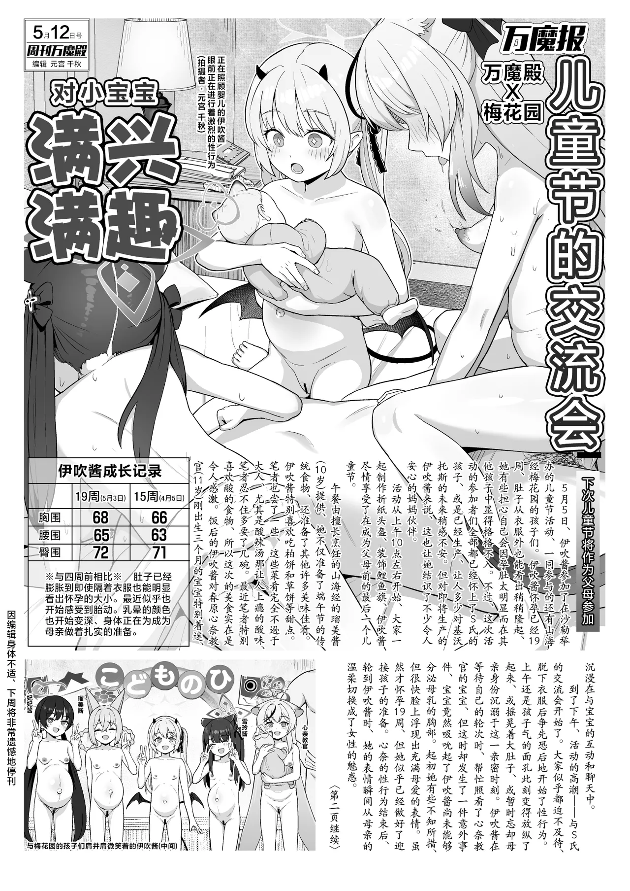 Shuukan Banmaden ~Pandemo~ Ibuki Ninshin Shussan Hen | 周刊万魔殿~万魔报~伊吹妊娠出产篇 page 4 full