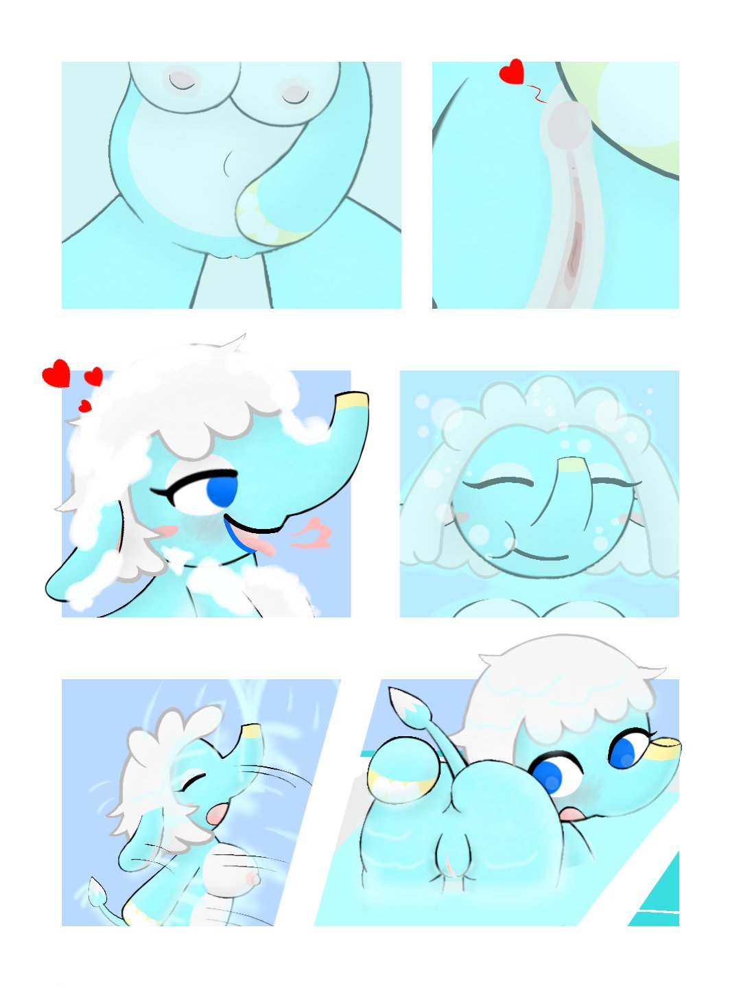 Chai taking a bath.🐘🫧💙 page 3 full