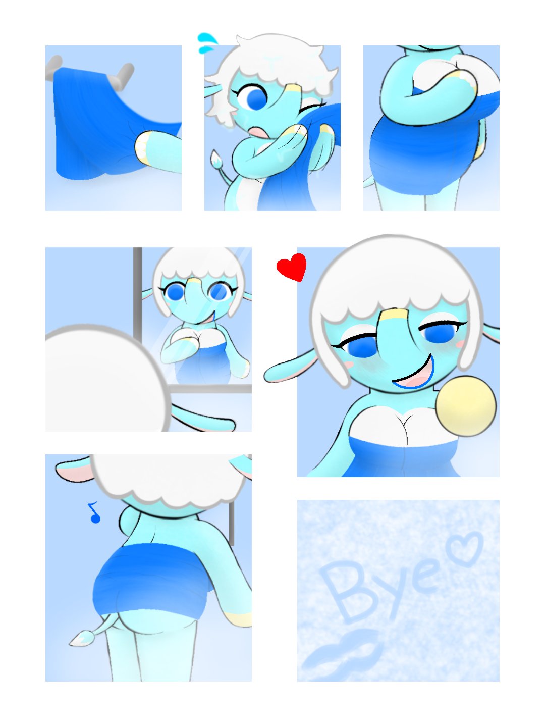 Chai taking a bath.🐘🫧💙 page 4 full