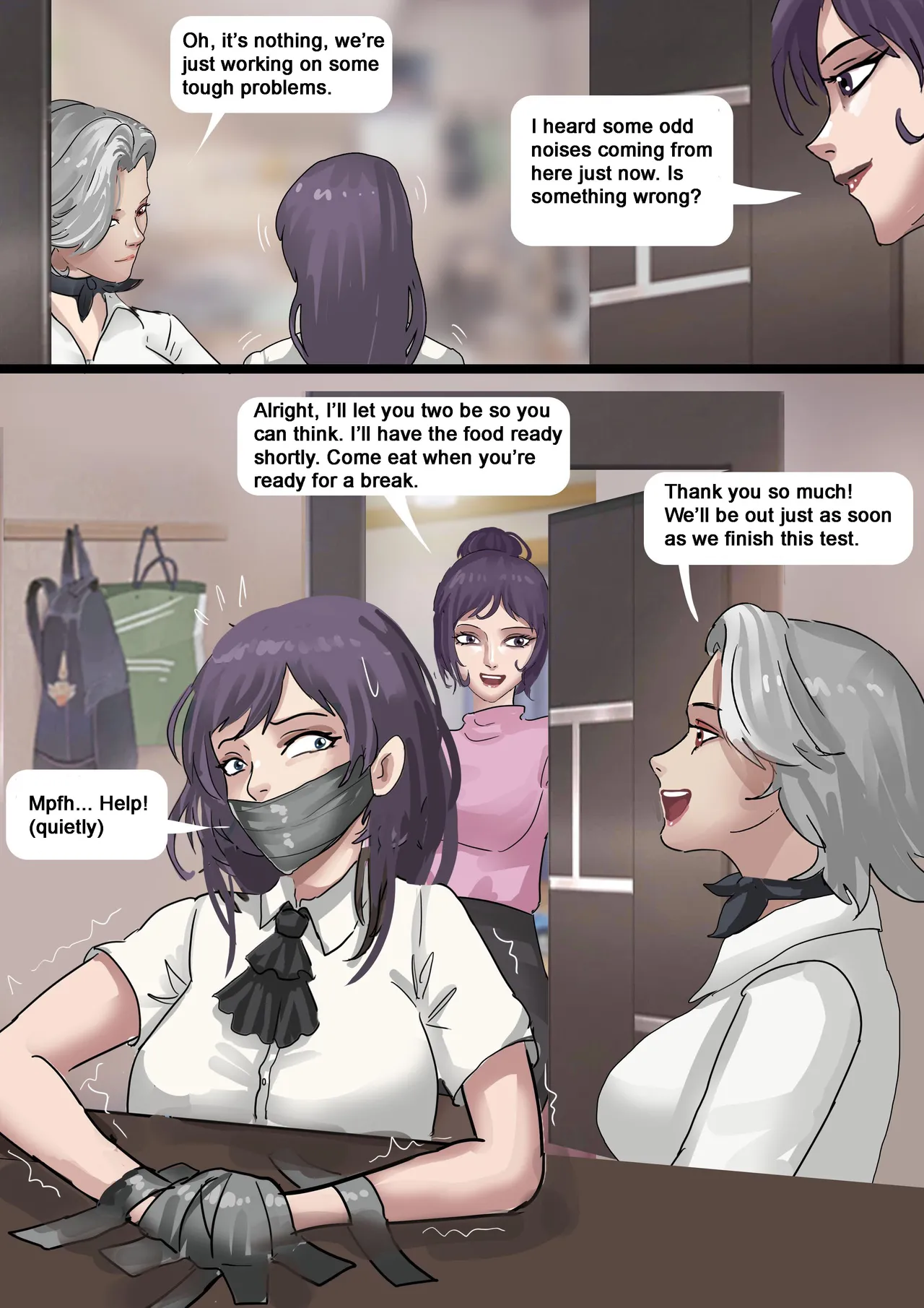 Strange Tutor - A Beautiful Mother and Daughter Tricked and Bound page 5 full