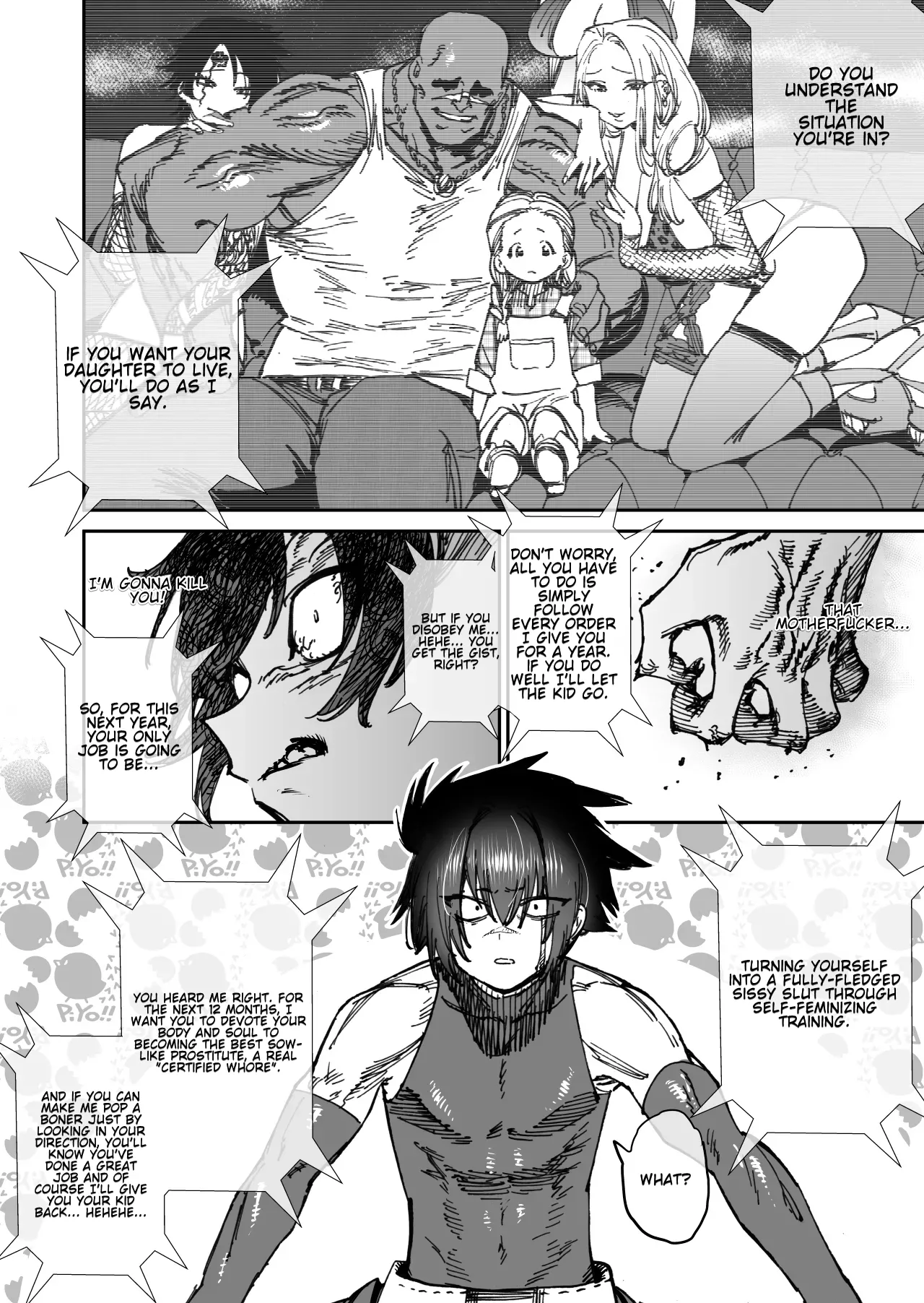 "Mesu Ochi" Sekai Saikyou no Koroshiya Self Mesu-ka Kaizou | The World's Strongest Assassin Self-Feminization page 2 full