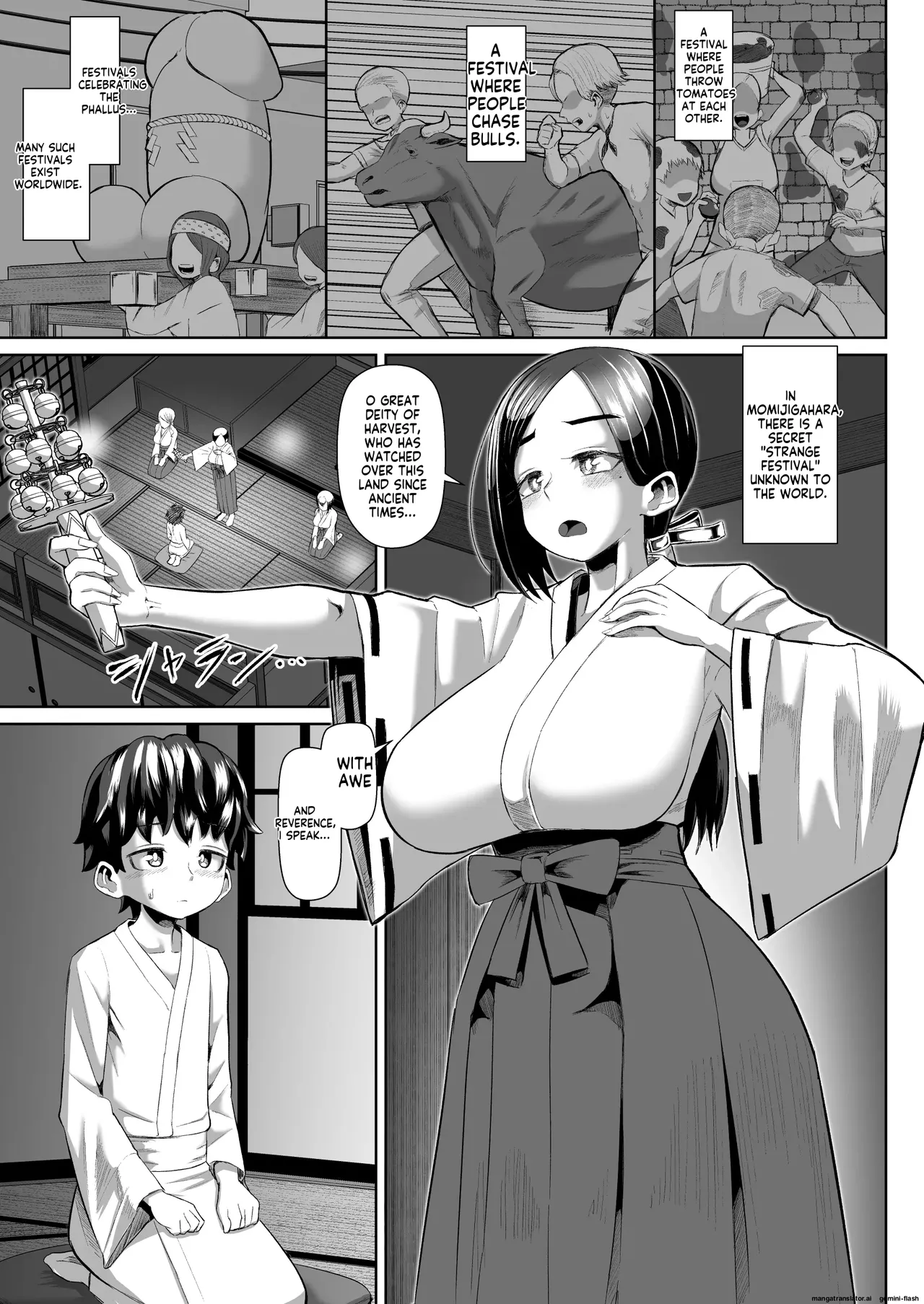Paizuri Matsuri ~Inshuu ga Nokoru Mura de Kyoukugen Kyousha~ page 8 full