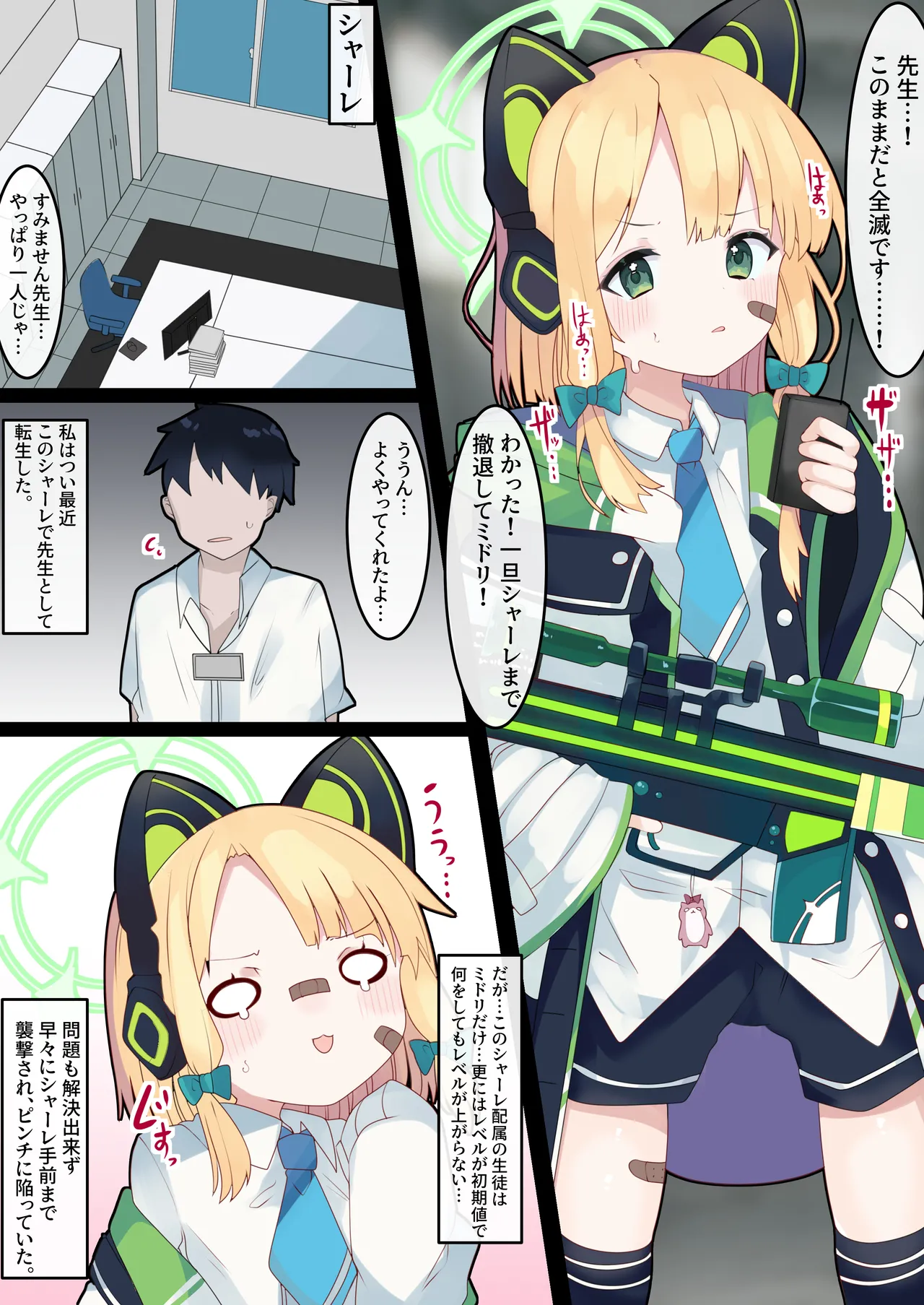 どすけべあーかいぶっ！ 〜弱小シャーレだけどHでステ強化出来る先生に転生した話〜 【ミドリ、アリス編】 page 2 full