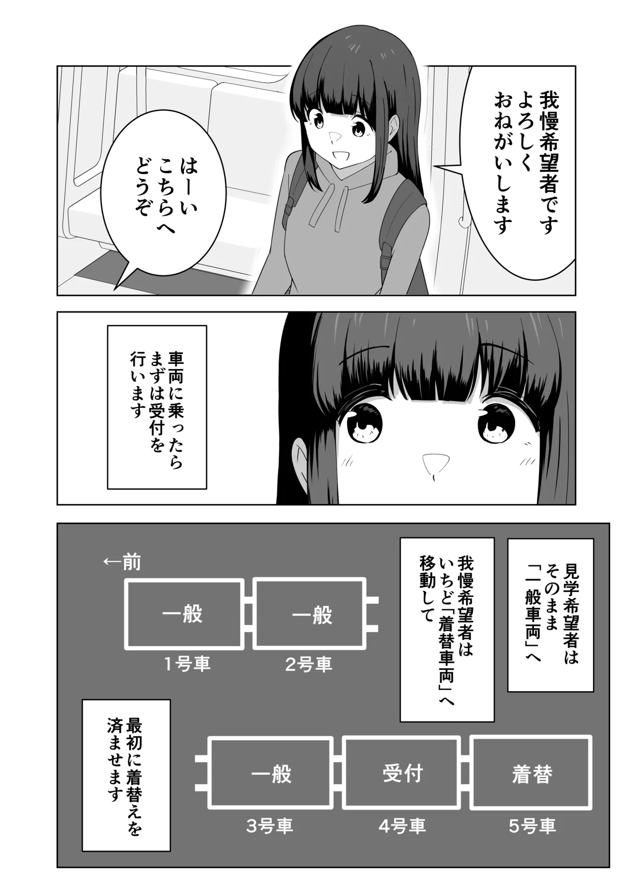 Gaman Ressha ni Nottemita! page 6 full