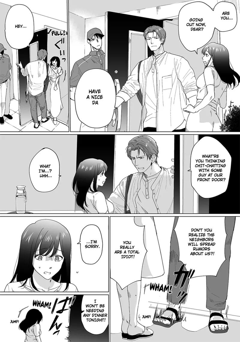 Oku-san, Nimotsu ga Todoiteimasu. ~Takuhai Danshi ni Semarareru Hitozuma~ 1 | Ma'am, You Have a Package! The Housewife Who's Seduced by the Delivery Man 1 page 4 full