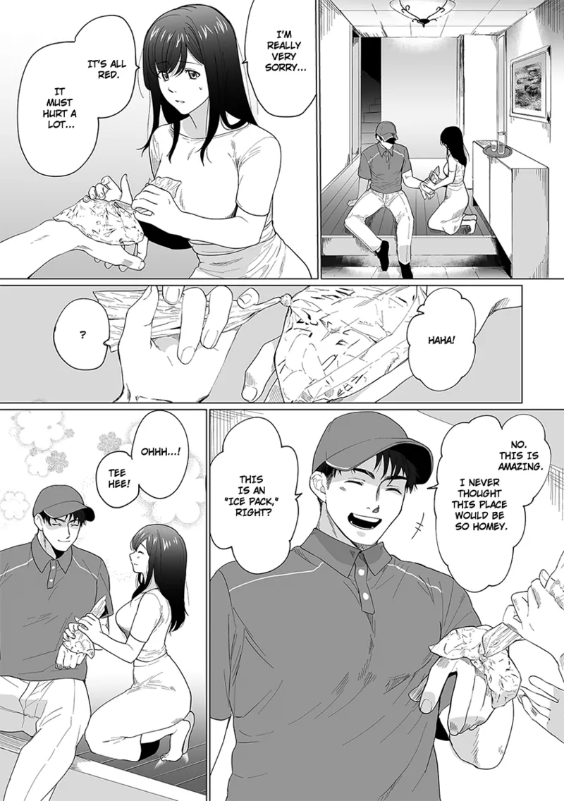 Oku-san, Nimotsu ga Todoiteimasu. ~Takuhai Danshi ni Semarareru Hitozuma~ 1 | Ma'am, You Have a Package! The Housewife Who's Seduced by the Delivery Man 1 page 6 full
