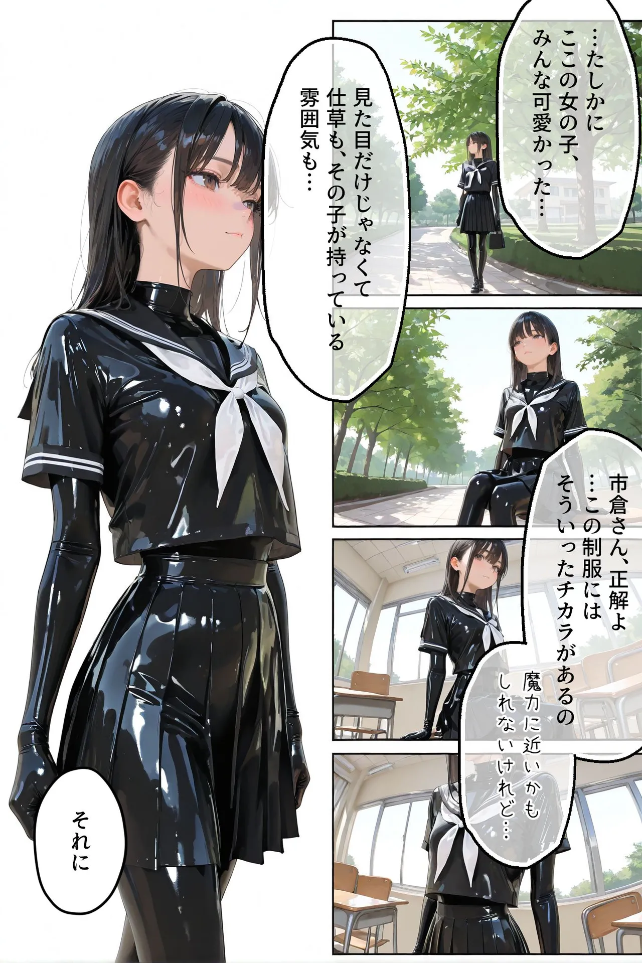 [TAIL-LOVERS] 百合キス｜護謨学院『ラバーセーラー服着用レッスン Hentai - Raw  19