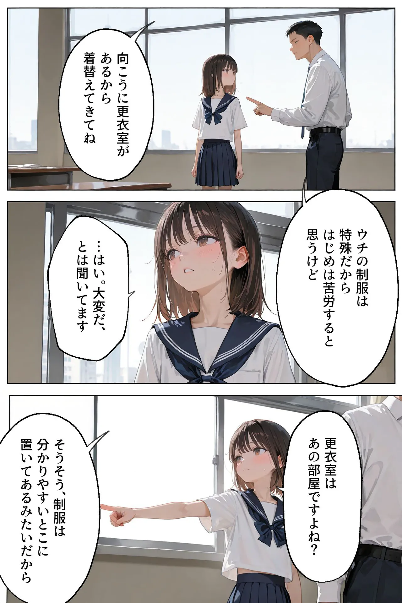 百合キス｜護謨学院『ラバーセーラー服着用レッスン page 3 full