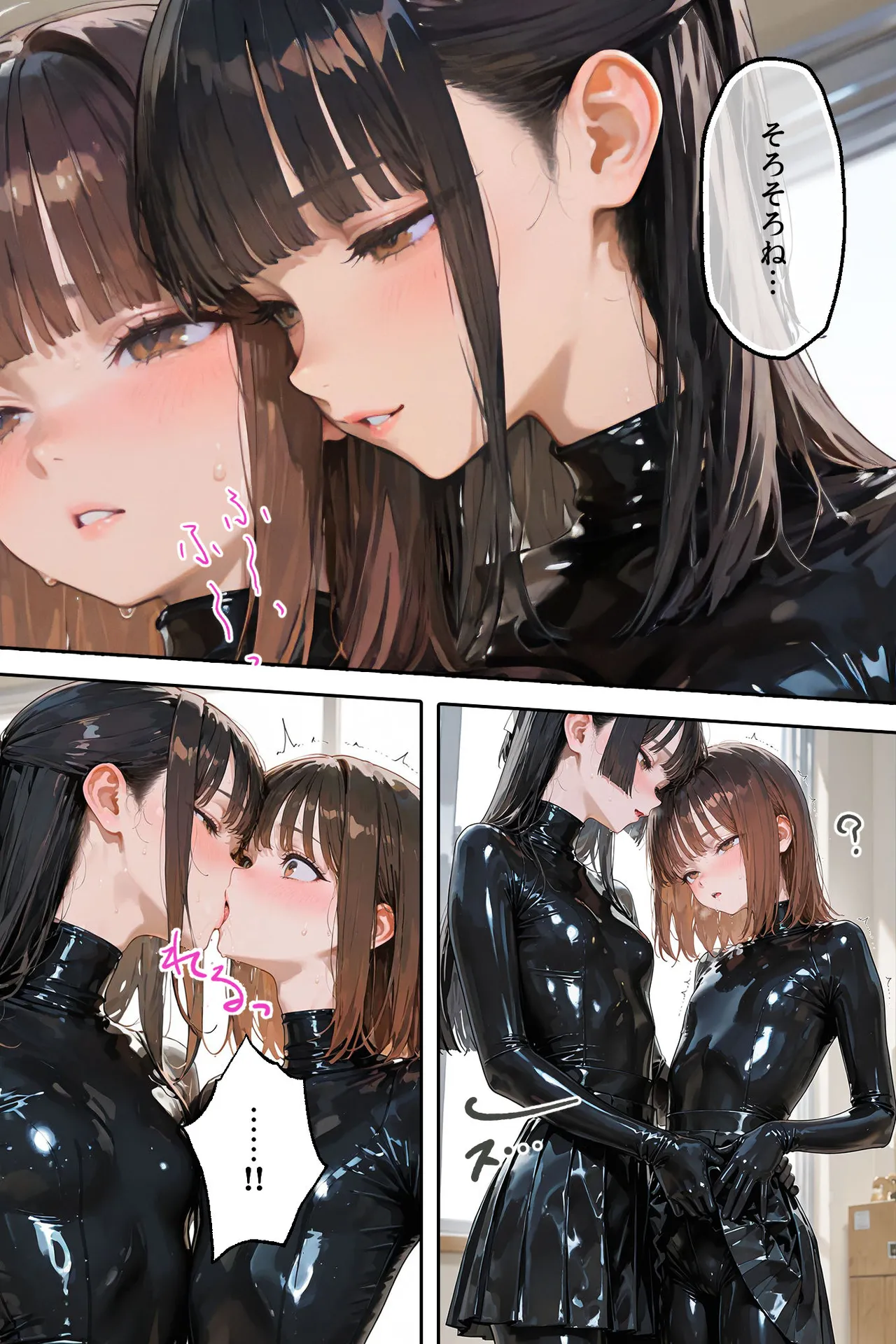[TAIL-LOVERS] 百合キス｜護謨学院『ラバーセーラー服着用レッスン Hentai - Raw  59