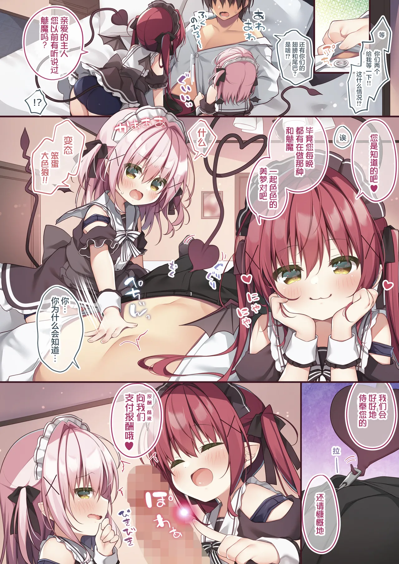 Gohoushi Succubus-chan | 双子魅魔酱前来侍奉主人了哦 page 5 full