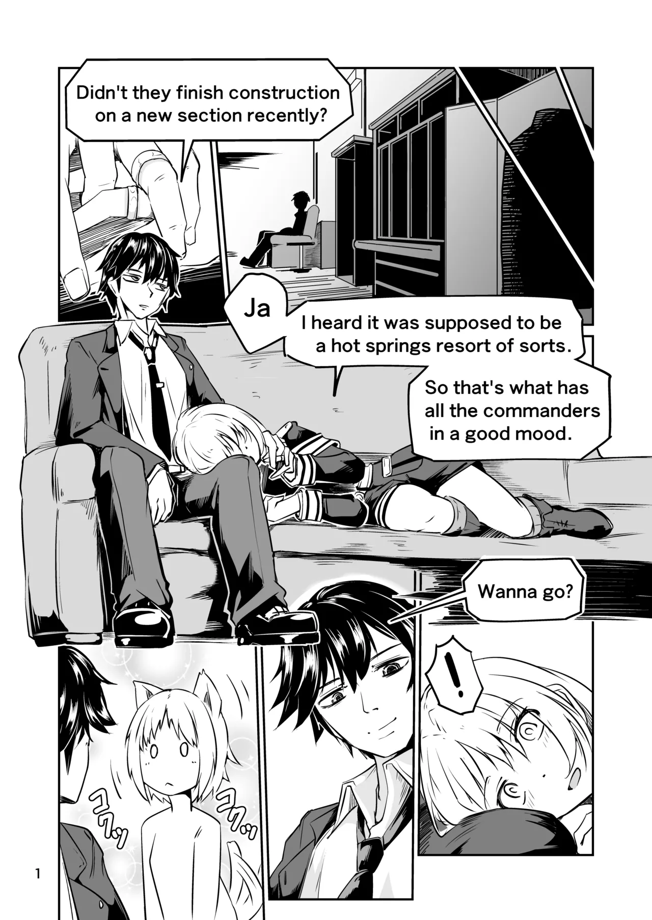 Skeb依頼 R-18 MP40温泉漫画 page 2 full