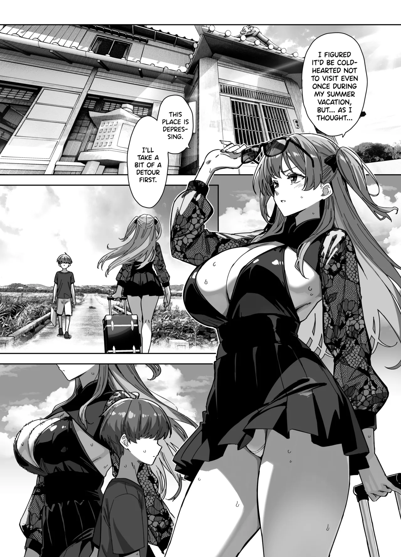 Natsu to Inaka to Yuuwaku shite kuru Dekkai Oshiego 3 + C106 Bonus Book page 3 full