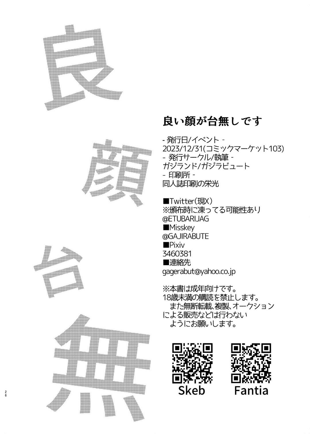 (C103) [ガジランド (ガジラビュート)] 良い顔が台無しです (アイドルマスターシンデレラガールズ) [DL版] Hentai - Raw  25