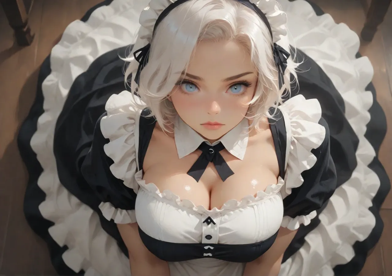 White hair maid MMF Threesome groupsex page 3 full