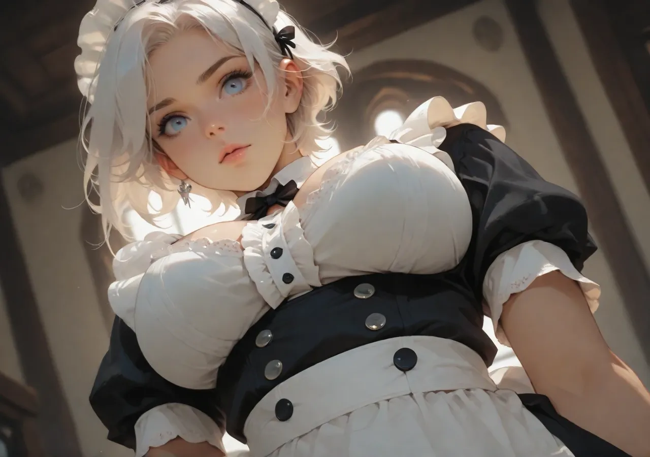 White hair maid MMF Threesome groupsex page 4 full