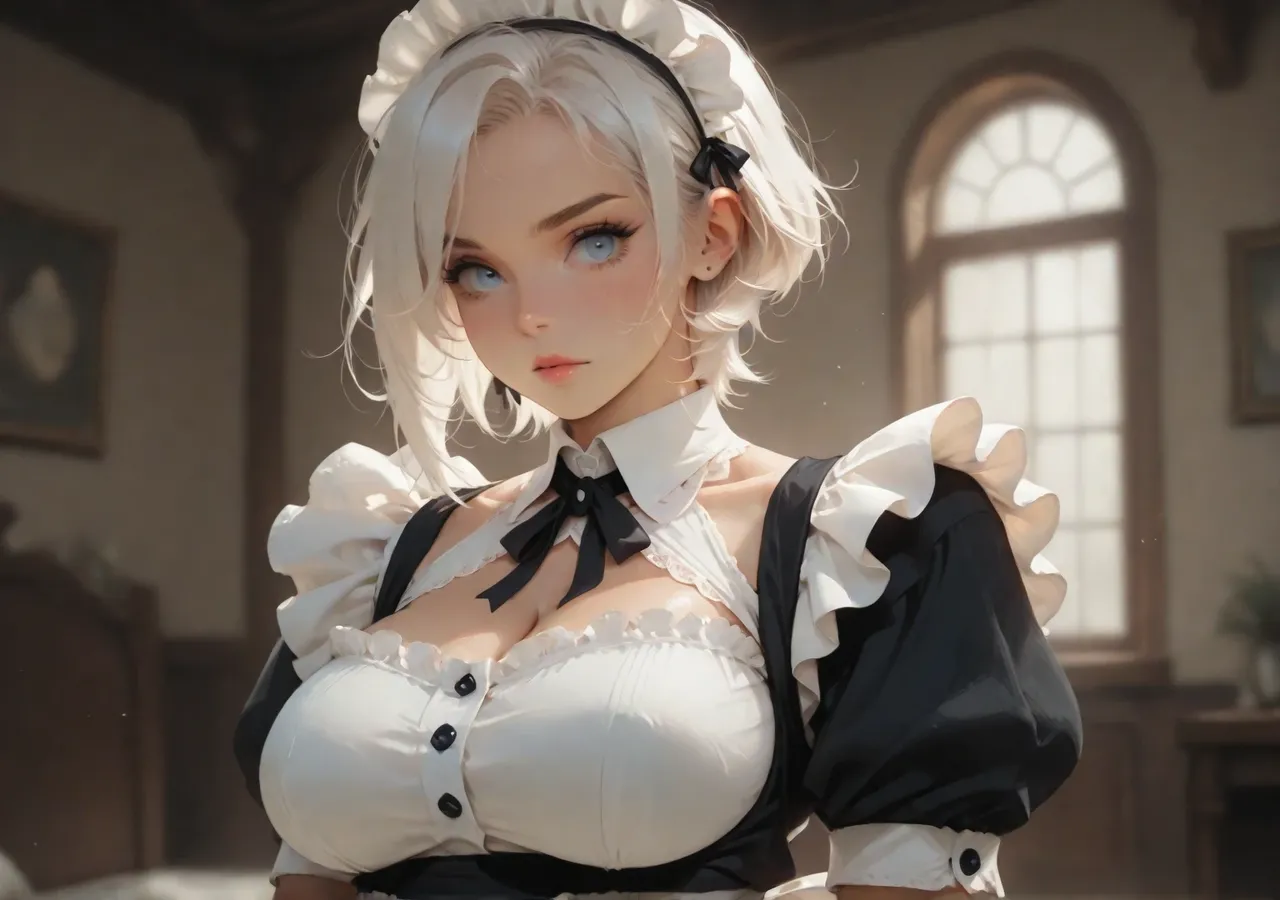 White hair maid MMF Threesome groupsex page 5 full