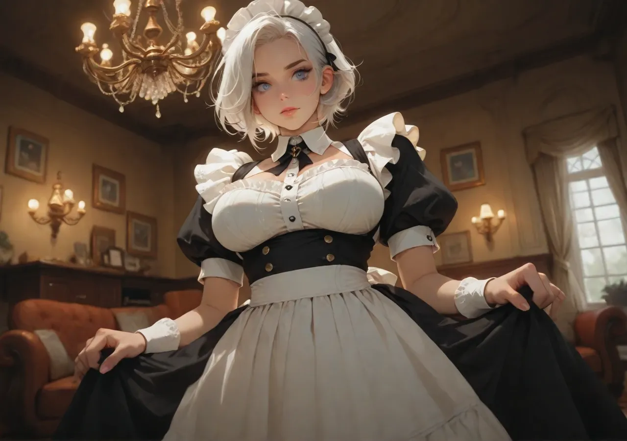 White hair maid MMF Threesome groupsex page 6 full