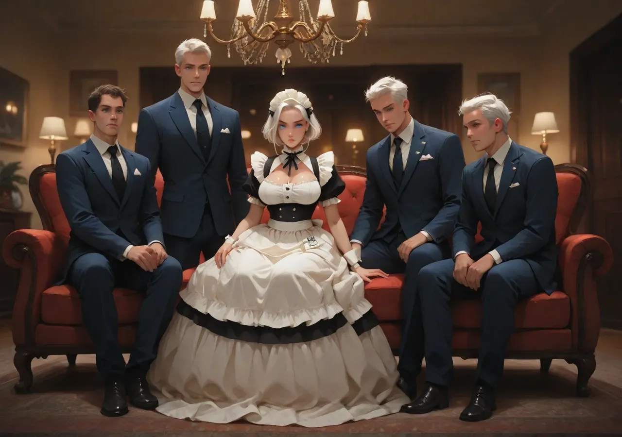 White hair maid MMF Threesome groupsex page 7 full