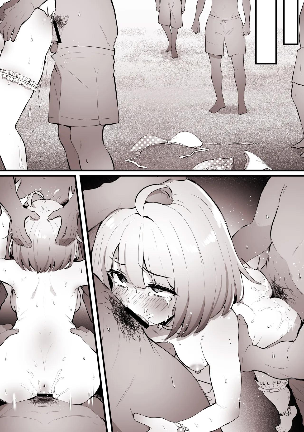 海で周りの人に見られながら、ナンパ師達にえっちされちゃう ル〇ナ-1280x page 9 full