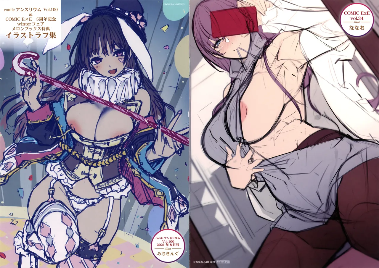 comic アンスリウム Vol.100 ＆ COMIC E×E 5周年記念 winterフェア メロンブックス特典 イラストラフ集 page 1 full