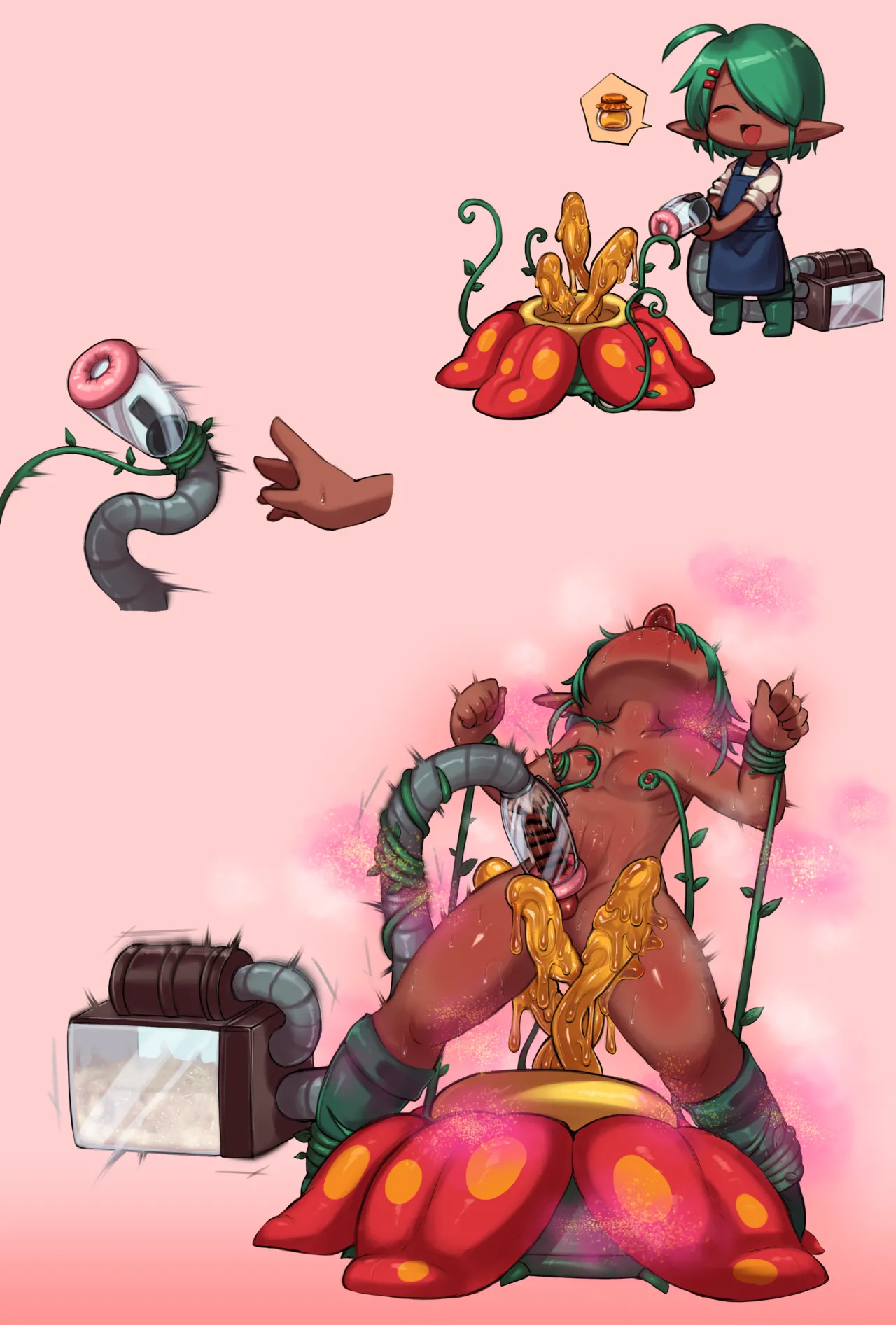 Midori-kun Receiving and Giving Lots of Nectar page 10 full