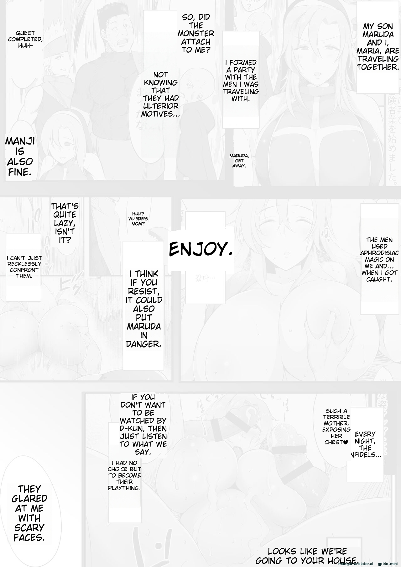 Mama Torare 2 The Adventurer Mother and Child Who Fall Into Humiliation page 1 full