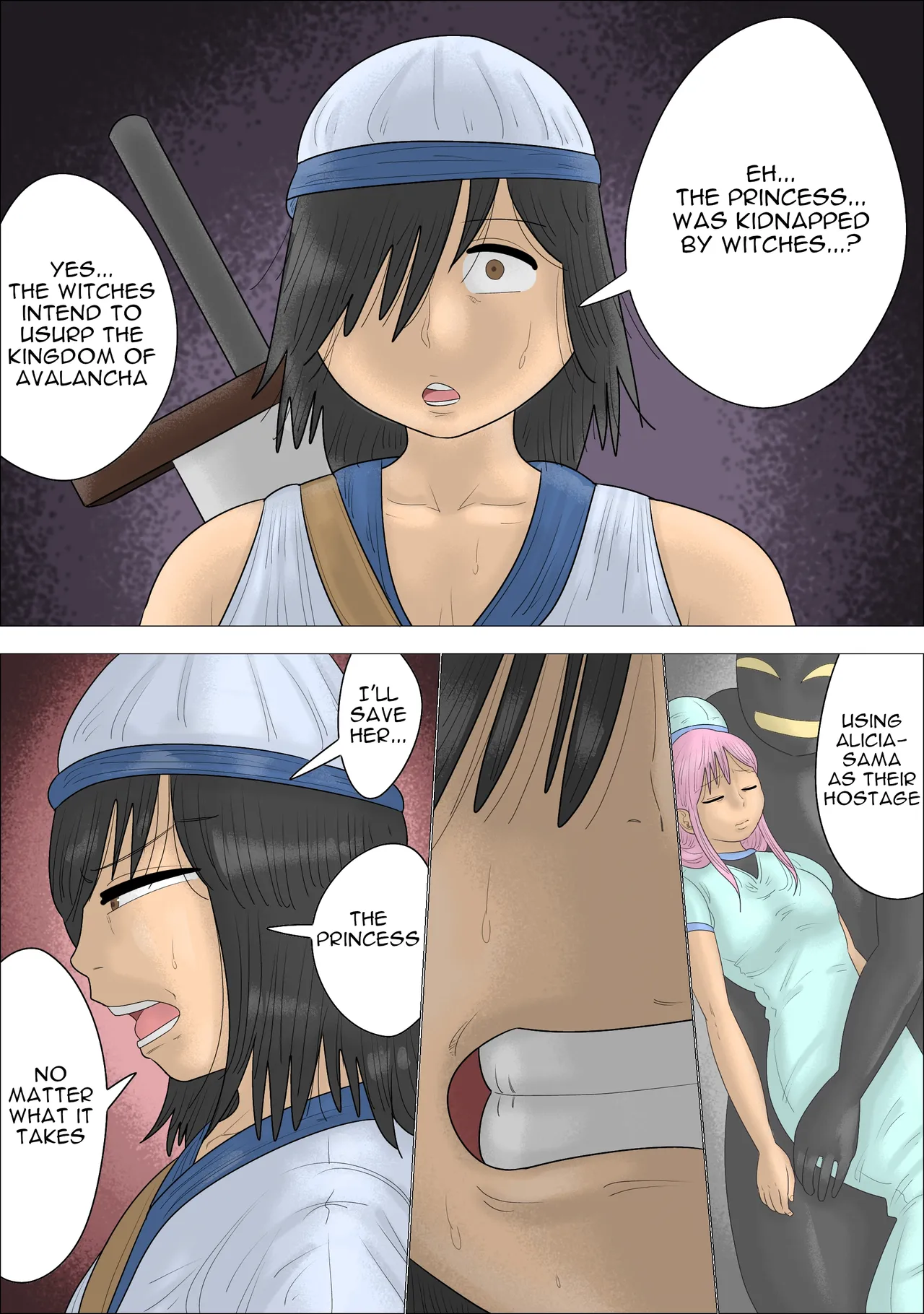 Reverse NTR! The Hero is Gender-Bent by Magic in Front of his Princess... page 3 full