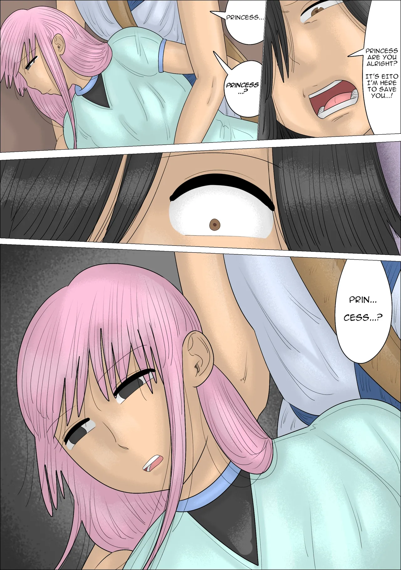 Reverse NTR! The Hero is Gender-Bent by Magic in Front of his Princess... page 5 full