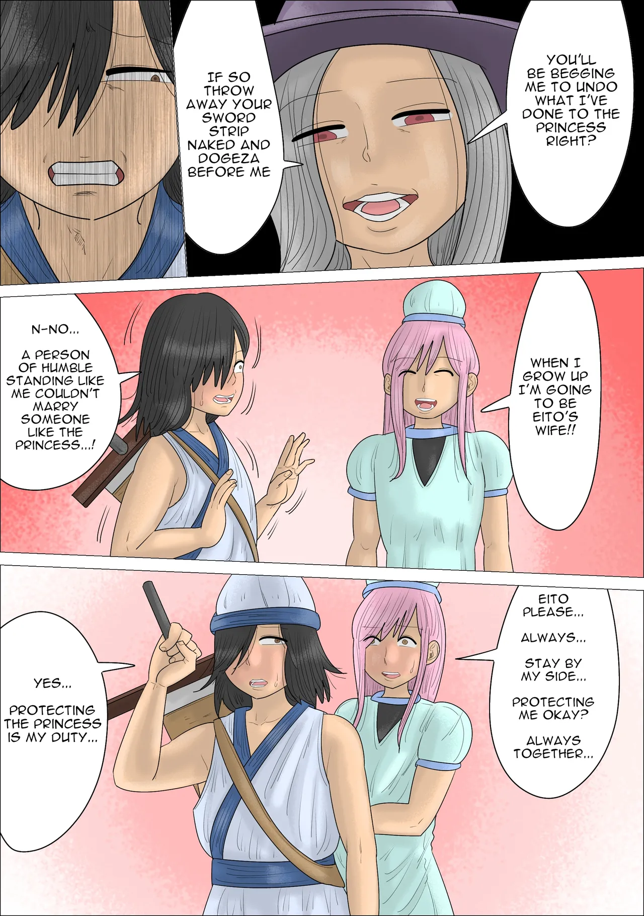 Reverse NTR! The Hero is Gender-Bent by Magic in Front of his Princess... page 9 full