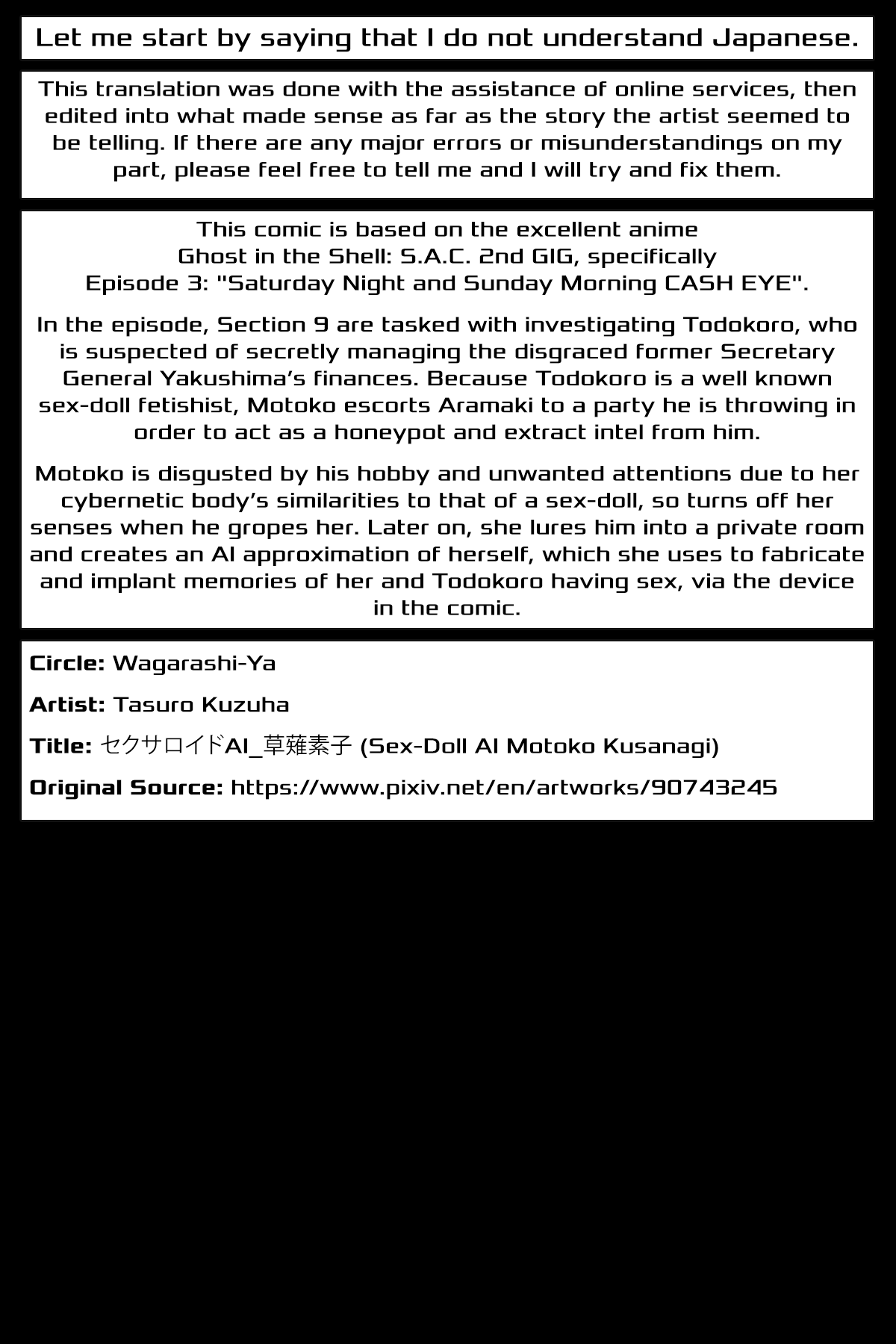 Sex-Doll AI Motoko Kusanagi page 1 full