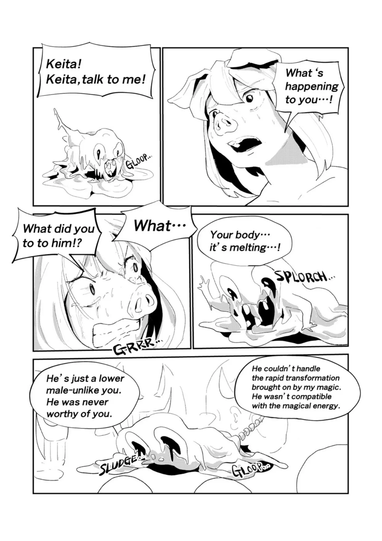 Englishキミは今日から豚魔族_第3話 page 6 full