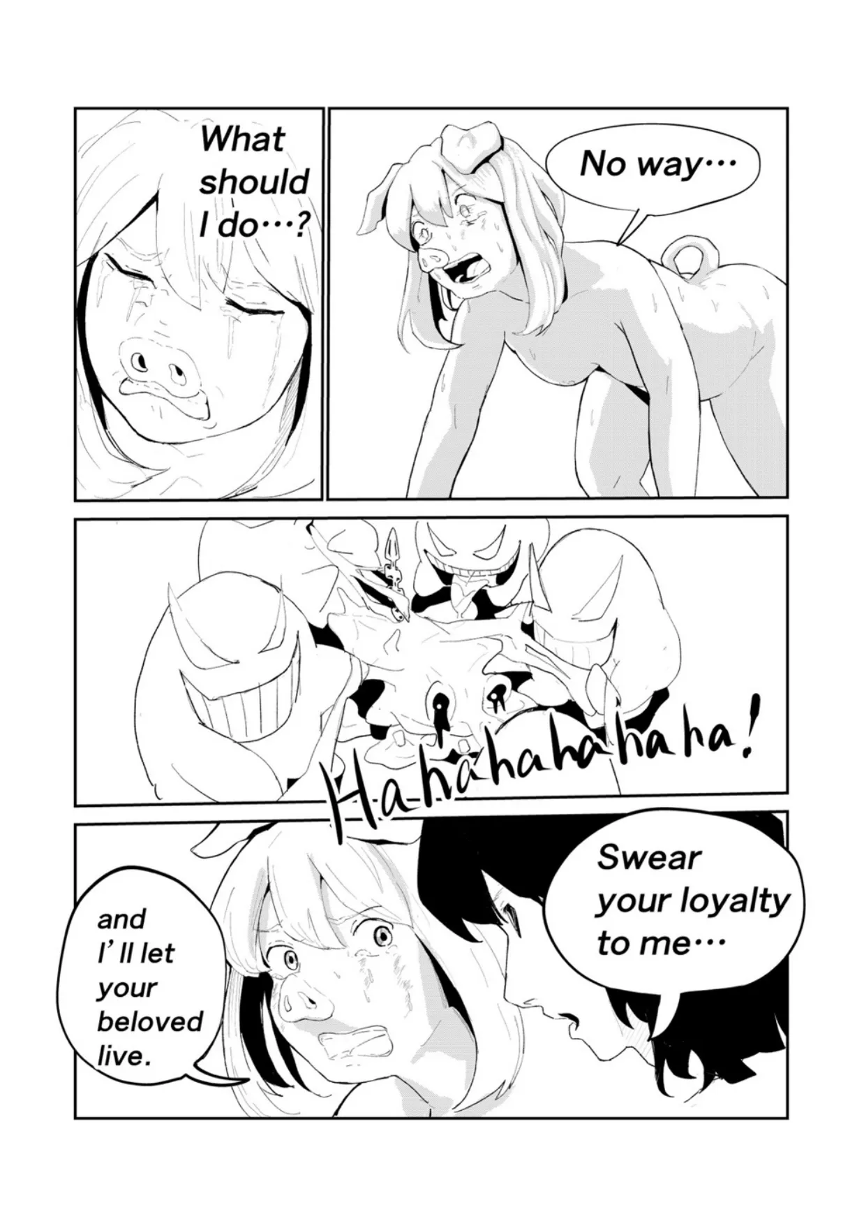 Englishキミは今日から豚魔族_第3話 page 7 full